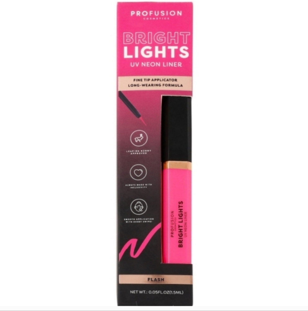 5 x Profusion Cosmetics Bright Lights Liquid Eyeliner Flash Pink